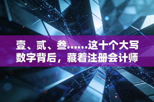 壹、贰、叁……这十个大写数字背后，藏着注册会计师的生死线