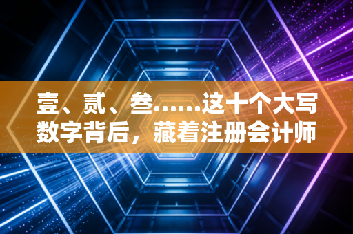 壹、贰、叁……这十个大写数字背后，藏着注册会计师的生死线