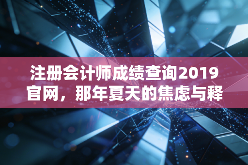 注册会计师成绩查询2019官网,那年夏天的焦虑与释怀,以及给所有考生的深情寄语