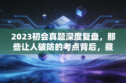 2023初会真题深度复盘，那些让人破防的考点背后，藏着会计行业的什么变化？