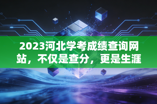 2023河北学考成绩查询网站，不仅是查分，更是生涯规划的第一道审计程序
