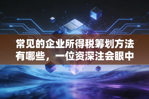 常见的企业所得税筹划方法有哪些,一位资深注会眼中的节税艺术与实战心法