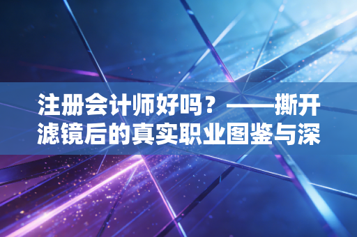 注册会计师好吗?——撕开滤镜后的真实职业图鉴与深度思考