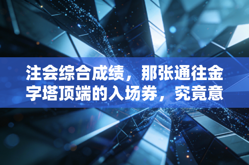 注会综合成绩，那张通往金字塔顶端的入场券，究竟意味着什么？