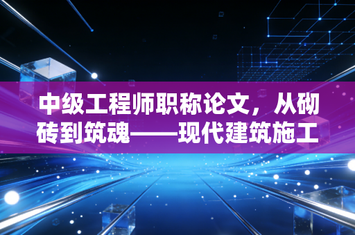 中级工程师职称论文,从砌砖到筑魂——现代建筑施工管理中的质量控制与人性化管理实践