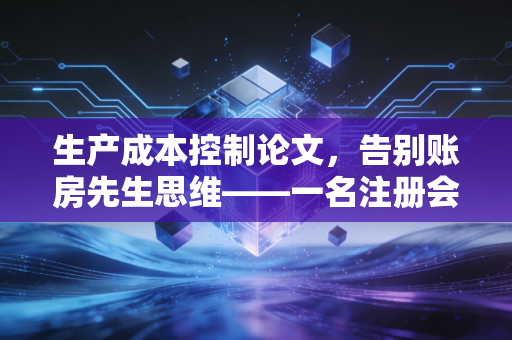 生产成本控制论文，告别账房先生思维——一名注册会计师眼中的降本增效实战录