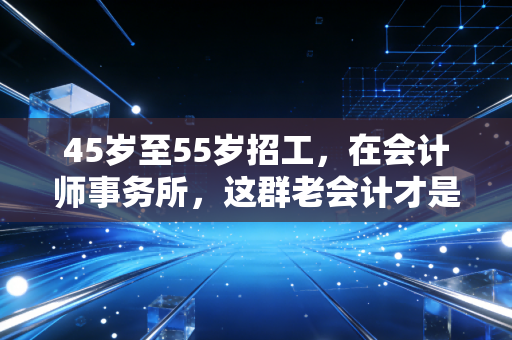 45岁至55岁招工，在会计师事务所，这群老会计才是真正的定海神针