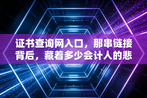 证书查询网入口，那串链接背后，藏着多少会计人的悲欢离合与职业荣光