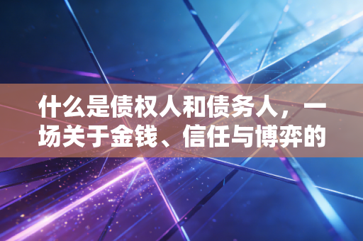 什么是债权人和债务人,一场关于金钱、信任与博弈的日常生活解读