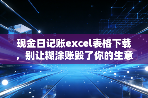 现金日记账excel表格下载，别让糊涂账毁了你的生意，老会计教你一招