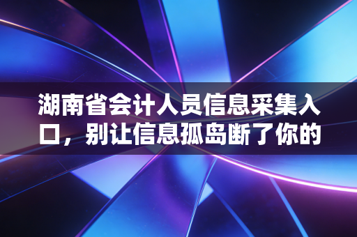 湖南省会计人员信息采集入口，别让信息孤岛断了你的职业路，一篇给湖南会计人的掏心窝子指南