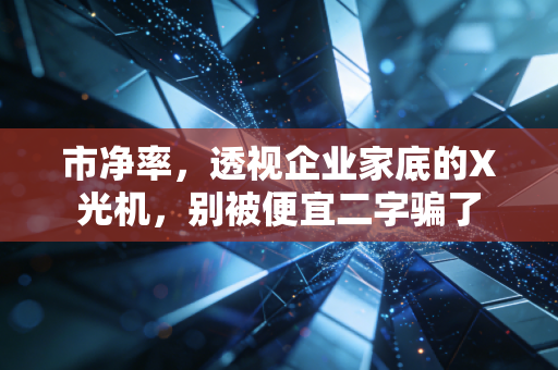 市净率,透视企业家底的X光机,别被便宜二字骗了