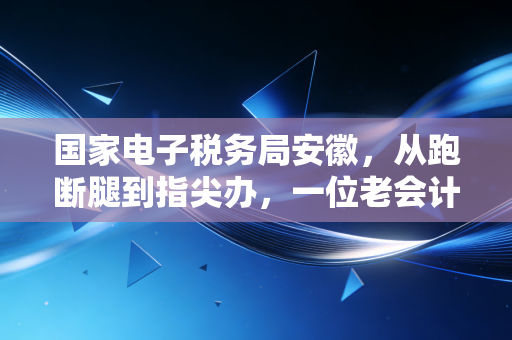 国家电子税务局安徽,从跑断腿到指尖办,一位老会计的数字化独白