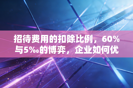 招待费用的扣除比例，60%与5‰的博弈，企业如何优雅地省钱？