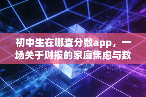 初中生在哪查分数app,一场关于财报的家庭焦虑与数据真相