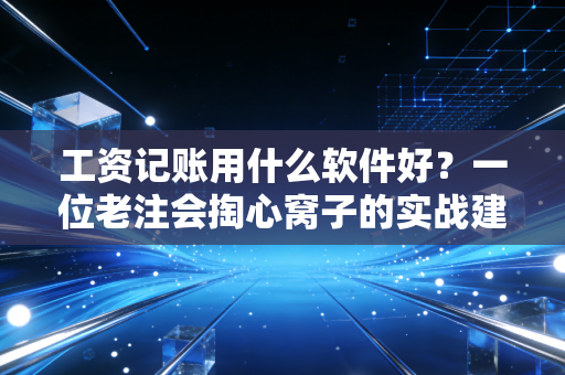 工资记账用什么软件好？一位老注会掏心窝子的实战建议与避坑指南