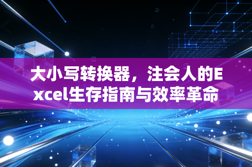 大小写转换器，注会人的Excel生存指南与效率革命