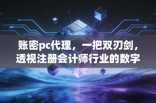 账密pc代理，一把双刃剑，透视注册会计师行业的数字化隐痛与未来