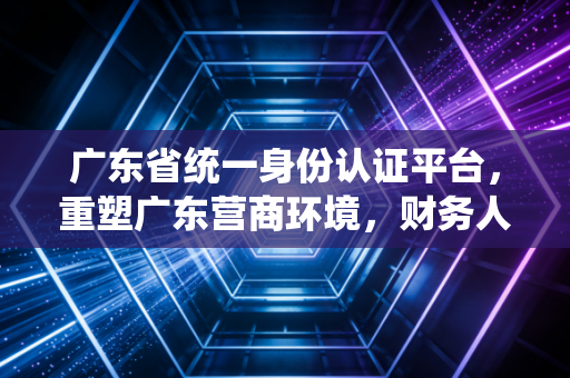 广东省统一身份认证平台,重塑广东营商环境,财务人眼中的数字基建