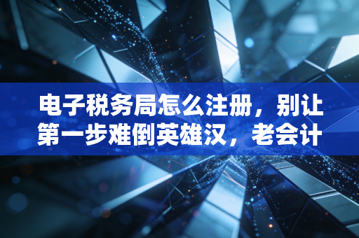 电子税务局怎么注册，别让第一步难倒英雄汉，老会计手把手教你搞定它