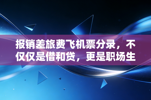 报销差旅费飞机票分录,不仅仅是借和贷,更是职场生存法则