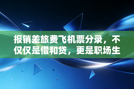 报销差旅费飞机票分录,不仅仅是借和贷,更是职场生存法则