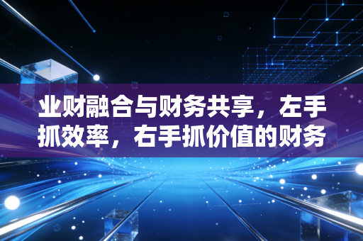 业财融合与财务共享，左手抓效率，右手抓价值的财务进化论