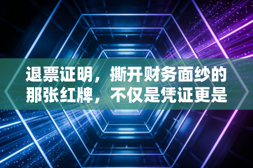退票证明，撕开财务面纱的那张红牌，不仅是凭证更是商业关系的试金石