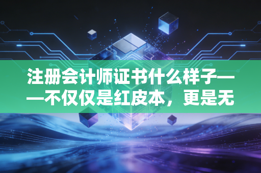 注册会计师证书什么样子——不仅仅是红皮本，更是无数个挑灯夜战的勋章