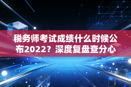 税务师考试成绩什么时候公布2022?深度复盘查分心路历程与税务人的职业突围