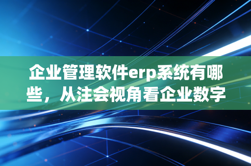 企业管理软件erp系统有哪些，从注会视角看企业数字化的神经系统