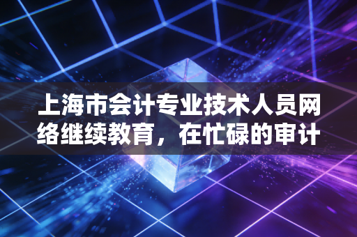 上海市会计专业技术人员网络继续教育，在忙碌的审计季，如何高效搞定这门必修课？