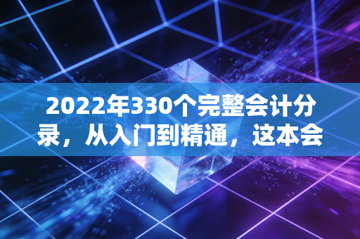 2022年330个完整会计分录,从入门到精通,这本会计字典如何拯救你的职业生涯