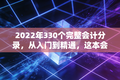 2022年330个完整会计分录,从入门到精通,这本会计字典如何拯救你的职业生涯