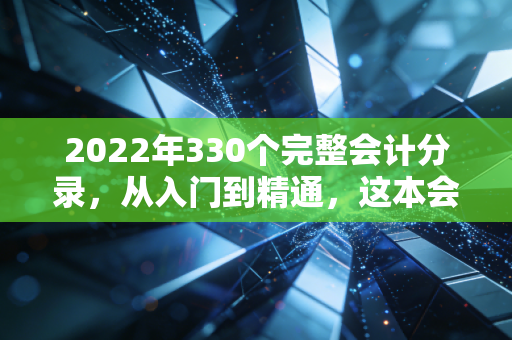 2022年330个完整会计分录，从入门到精通，这本会计字典如何拯救你的职业生涯