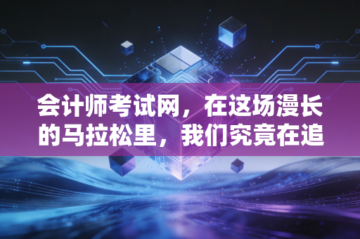 会计师考试网，在这场漫长的马拉松里，我们究竟在追逐什么？