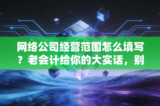 网络公司经营范围怎么填写?老会计给你的大实话,别瞎抄,小心被税局盯上