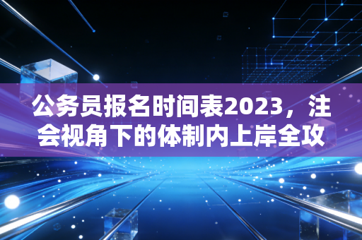 公务员报名时间表2023，注会视角下的体制内上岸全攻略与职业思考