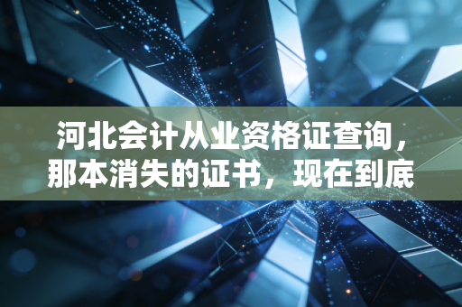 河北会计从业资格证查询，那本消失的证书，现在到底该怎么找？