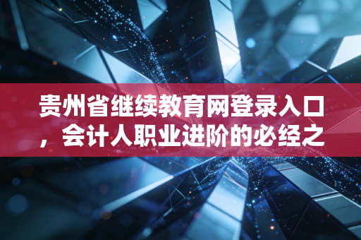 贵州省继续教育网登录入口，会计人职业进阶的必经之路与避坑指南
