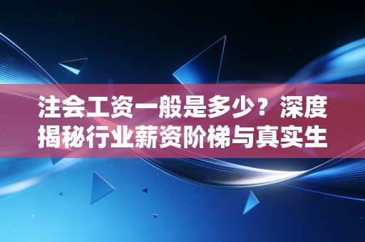 注会工资一般是多少?深度揭秘行业薪资阶梯与真实生存现状