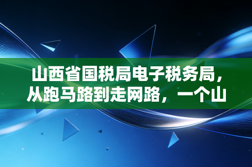 山西省国税局电子税务局，从跑马路到走网路，一个山西会计人的数字化变迁实录