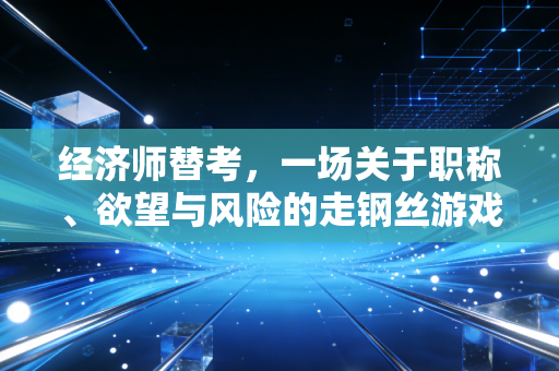 经济师替考,一场关于职称、欲望与风险的走钢丝游戏