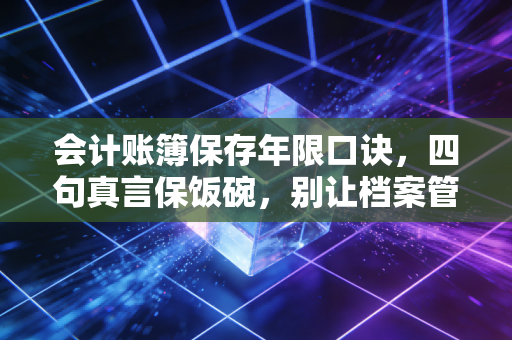 会计账簿保存年限口诀,四句真言保饭碗,别让档案管理成你的噩梦