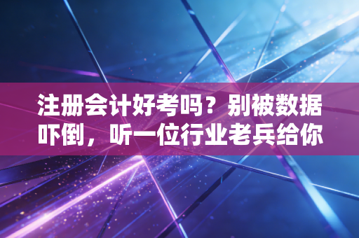 注册会计好考吗?别被数据吓倒,听一位行业老兵给你掏心窝子的话