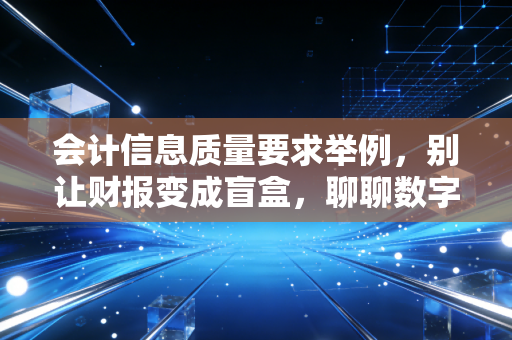 会计信息质量要求举例，别让财报变成盲盒，聊聊数字背后的信任与博弈