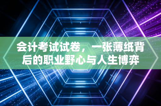 会计考试试卷，一张薄纸背后的职业野心与人生博弈