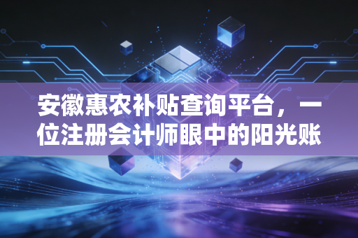 安徽惠农补贴查询平台，一位注册会计师眼中的阳光账本与乡村振兴的底气