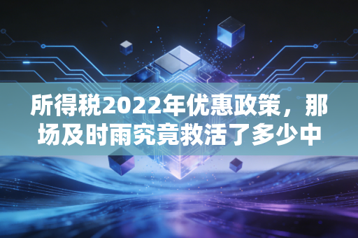所得税2022年优惠政策，那场及时雨究竟救活了多少中小企业？
