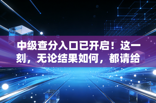 中级查分入口已开启!这一刻,无论结果如何,都请给自己一个大大的拥抱
